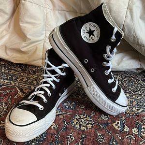 Black Platform Hightop Converse